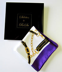 Silk Scarf "Stilettos by RoSa". Purple.