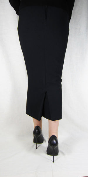 Hobble Skirt Calf Length with Kickpleat - Crepe