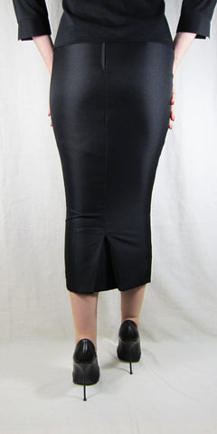 Hobble Skirt Calf Length with Kickpleat - Suiting Twill