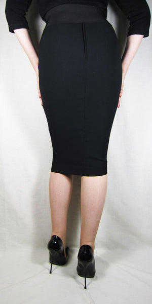 Hobble Skirt Knee Length - Crepe