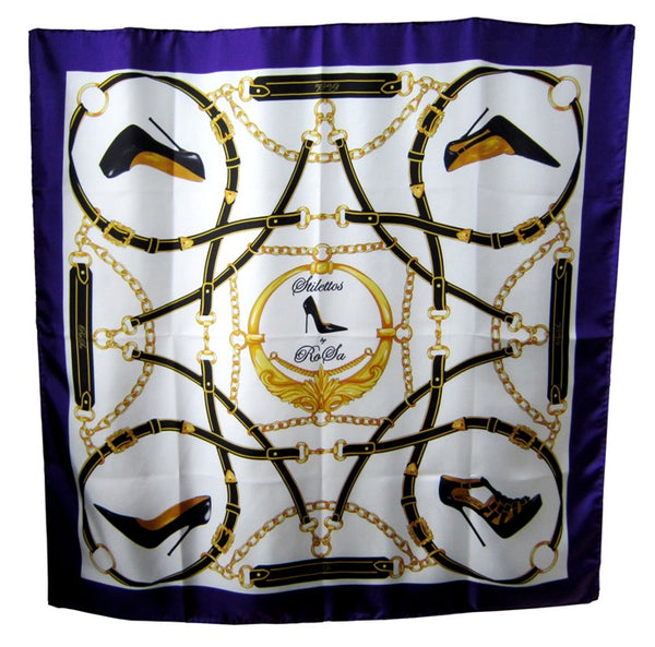 Silk Scarf "Stilettos by RoSa". Purple.